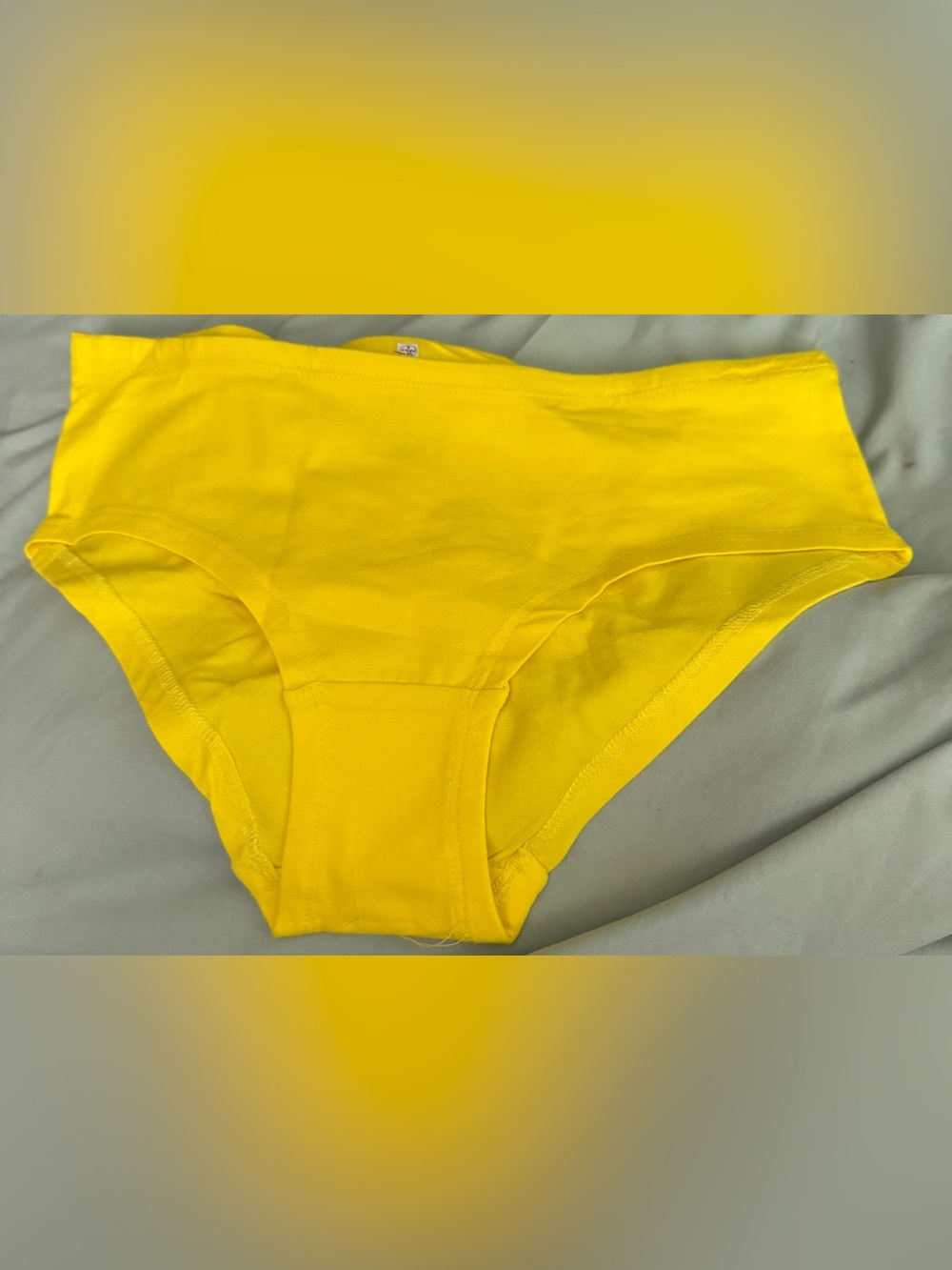 Sexy Basics Bright Yellow High-Waist Cotton Briefs